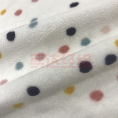 廠(chǎng)家直銷(xiāo)滌綸水晶絨鉆石絨 印花絨布 嬰幼兒服裝睡衣面料